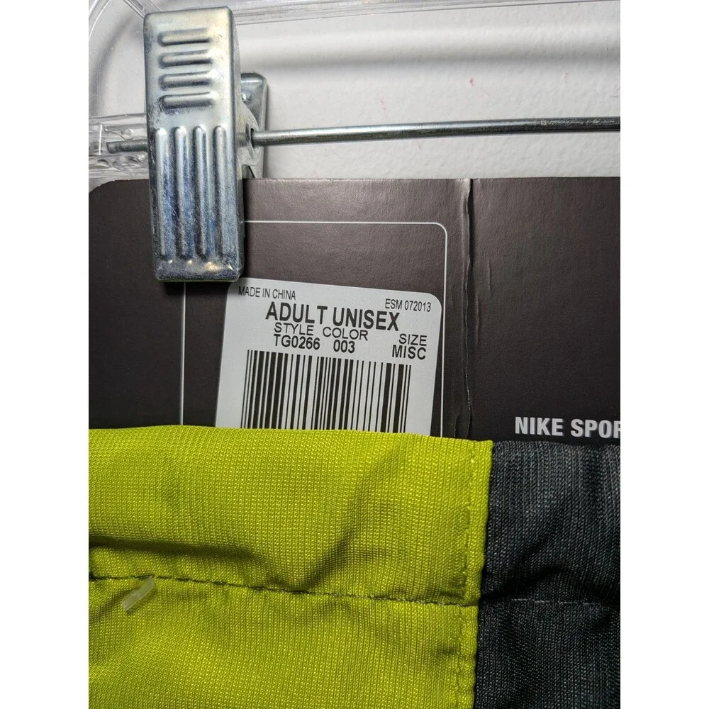 NWT Nike Sport II Shoe Sack Drawstring Gym Bag Dark Grey Neon Volt Yellow Zipper